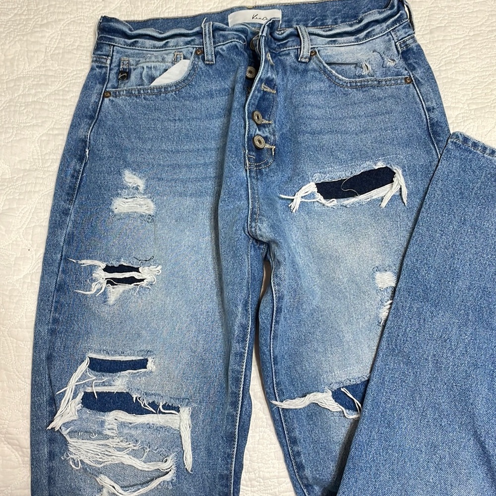 Kancan Distressed Relaxed Jean